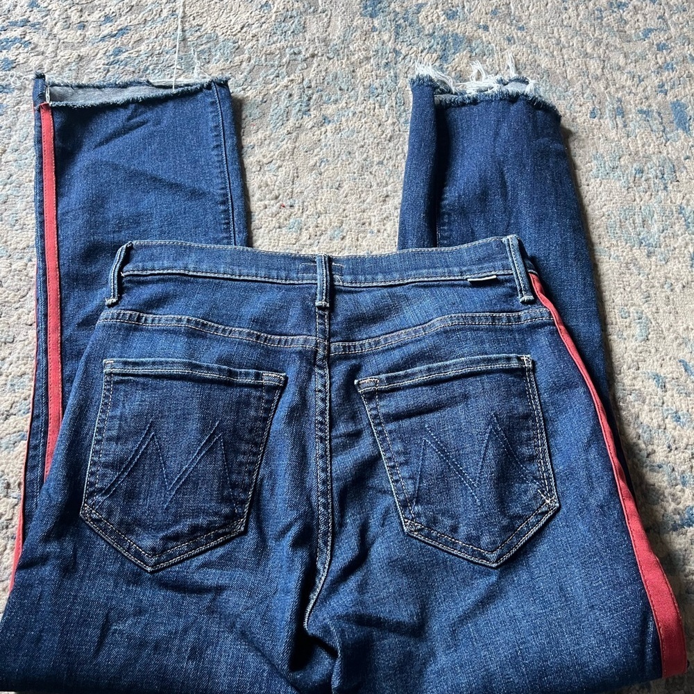 MOTHER Insider Crop Step Fray Speed Racer Jeans Size 26 - Picture 9 of 9